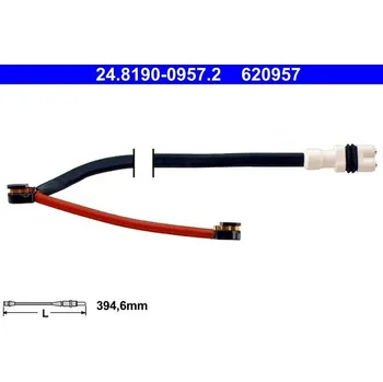 Auto-moto Výstražný kontakt, opotřebení obložení ATE 24.8190-0957.2