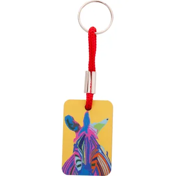 Reklamní Woody Plus D přívěšek na klíče na zakázku, červená