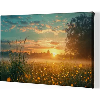 Obraz Obraz na plátně - Už se smráká nad loukou FeelHappy.cz Velikost obrazu: 40 x 30 cm