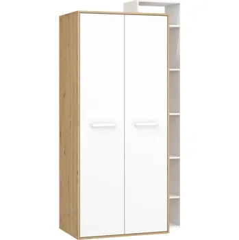 Šatní skříň Skříň DORINDA 2D pravá, dub artisan/bílá, 5 let záruka + vyzvednutí ZDARMA