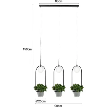 Lindby Orna 3xG9 8W černé