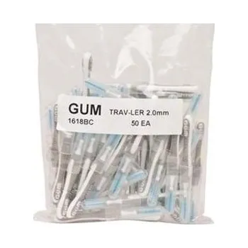 Zubní kartáček GUM Trav-ler mezizubní kartáčky 2,0 mm (šedé), 50ks