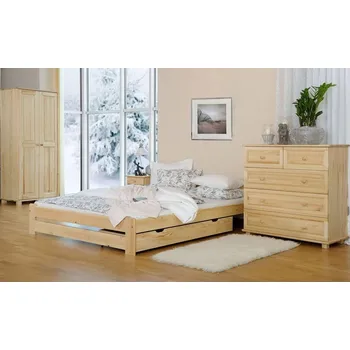 Postel Postel RAFANUS 160x200 cm s roštem, masiv borovice + PROVĚŘENO zákazníky + vyzvednutí ZDARMA