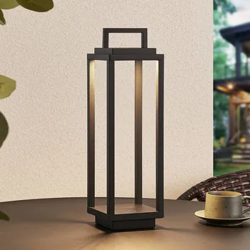 Venkovní osvětlení Venkovní světlo Lucande LED Mirina, černé, dobíjecí baterie, dotykový - Délka kabelu 120 cm černá LED - celkem 2,2 W - Doprava zdarma