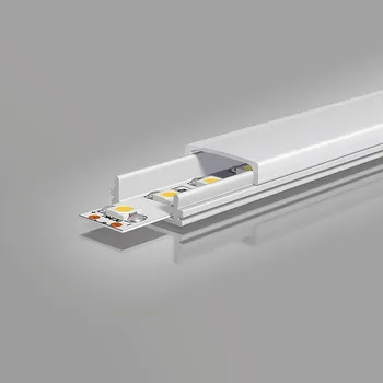 Lampička EVN APFLAT1 Al profil 200cm U profil, plochý - vnitřní šířka 1,25 cm hliník eloxovaný, opál - Doprava zdarma