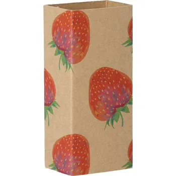 Jednorázové nádobí Reklamní CreaSleeve Kraft 129 papírový kraftový rukáv na zakázku, přírodní