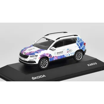 autíčko Škoda Karoq 1:43 - Ice Hockey World Championship Slovakia 2019 Škoda Karoq - Ice Hockey World Championship Latvia Riga 2021 - model auta