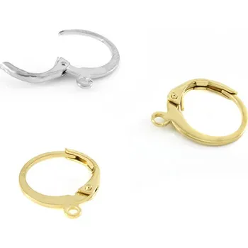 Materiál na výrobu šperku Kruhové mechanické háčky 316 - 1Ks+B - Nerez SL / 1Ks