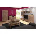 Obývací stěna DAMARA, craft tobaco/craft zlatý, 5 let záruka + vyzvednutí ZDARMA