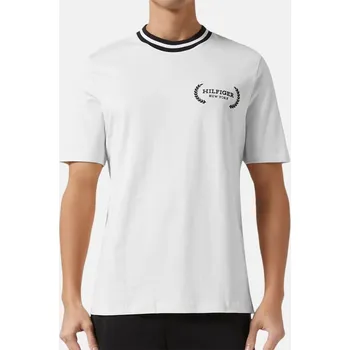 Pánské oblečení Pánské bílé triko Tommy Hilfiger - Velikost M, Barva Bílá 55738 MW0MW33681