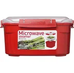 Sistema Napařovací krabička na zeleninu a ryby Microwave steamer 2,4 l, červená