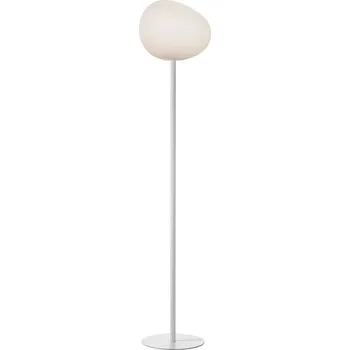 Lampička Foscarini Gregg media stojací lampa, 151 cm, bílá - výška stínidla 26 cm, Ø základny 28 cm, délka kabelu 220 cm bílá satinovaná, bílá 1 x 57 W - Doprava zdarma