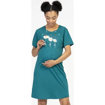 Dámská noční košile Vienetta Dámská noční košile mateřská Kopretiny Barva: Šedá, Velikost: 2XL