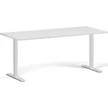 B2B Partner Výškově nastavitelný stůl, 180x80 cm, 1 motor, bílá podnož, bílá