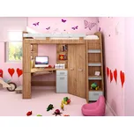 Multifunkční postel LENY pravá, craft zlatý/craft bílý, 5 let záruka +možnost VÝNOSU + vyzvednutí ZDARMA