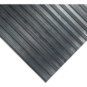 Rohožka FLOMAT Černá rýhovaná protiskluzová průmyslová rohož COBARIB WIDE - 10 m x 120 cm x 0,6 cm