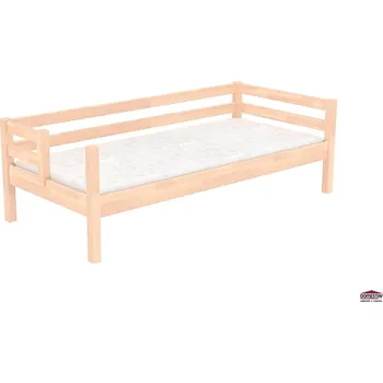 Postel Domestav DOMINO jednolůžko s děleným čelem pravé - buk, mořené