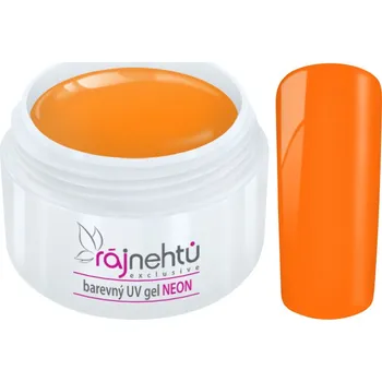 Umělé nehty Ráj nehtů Barevný UV gel NEON - Orange - Oranžový 5ml