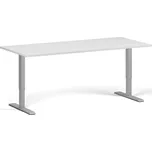 B2B Partner Výškově nastavitelný stůl, 180x80 cm, 1 motor, šedá podnož, bílá