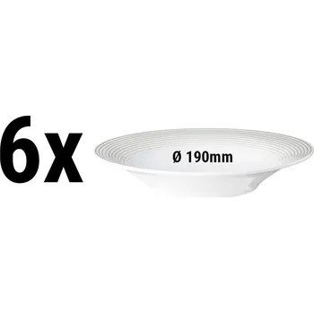 Sada nádobí G.Gastro (6 pieces) SELT MANN WEIDEN | Porcelain Salad Plate 19cm – Pearl Grey - Dishwasher/Microwave Safe