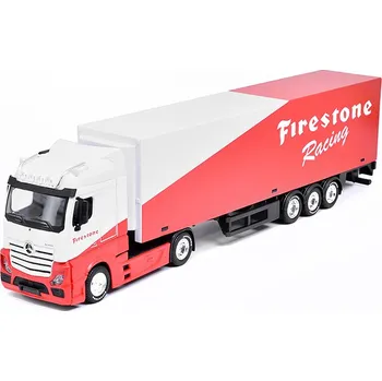 autíčko Mercedes Actros Gigaspace Motorspots bilý / červený 1:43 Mercedes Actros - kovový model auta