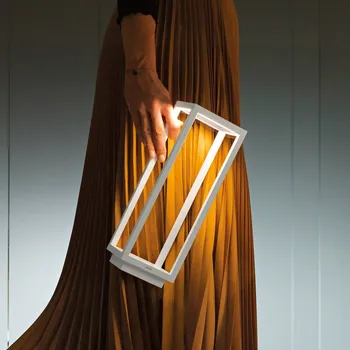 Venkovní osvětlení Zafferano Home LED bateriová lucerna IP54 bílá - Noha – délka 7,8 cm, šířka 7,8 cm 1 x 2,2 W LED - Doprava zdarma