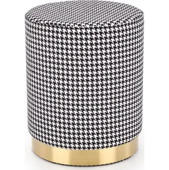 Taburet Taburet DAMIA, bílá/černá/zlatá + vyzvednutí ZDARMA