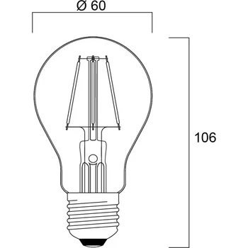 Lampička Sylvania ToLEDo Retro LED žárovka E27 4,1W 4er Mix