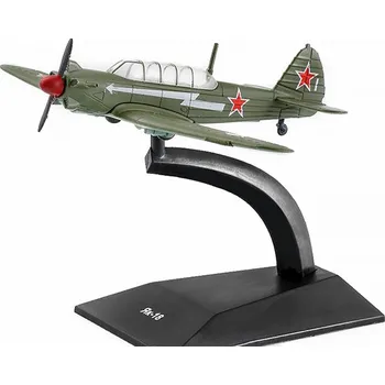 autíčko Yak-18 1:86 - DeAgostini časopis s modelem #56 Legendární letadla Yak 18 1946 - kovový model letadla