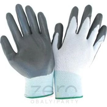 Pracovní rukavice Rukavice pracovní nylonové 'model 445' - č. 9 (bílo-šedá)