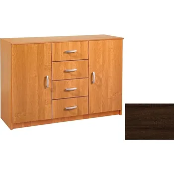 Komoda Komoda TIKOTA 2D4S, dub sonoma tmavý, 5 let záruka + vyzvednutí ZDARMA