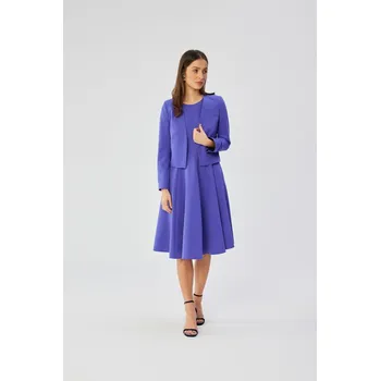 Dámské sako Stylove Krátký elegantní blejzr Style S368 fialový EU velikost: S