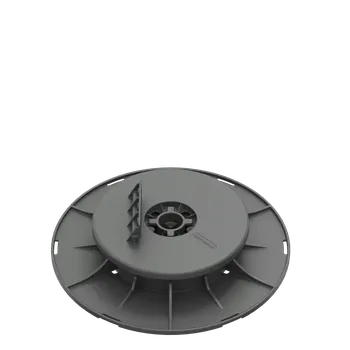 Rektifikační terč pod terasová prkna se samonivelační hlavou H 25-35 mm (Nastavitelná výška od 25 mm do 35 mm | vyrovnaní sklonu až do 5% | nosnost 5000 Kg | základna Ø 200 mm | samonivelační hlava Ø 130 mm | boční úchyt roštu | samonivelační terče)