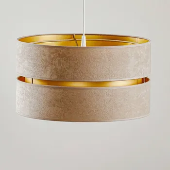Duolla Závěsné světlo Duo, béžové/zlaté, Ø40cm, 1-plamenné béžová, zlatá 1 x 40 W - Doprava zdarma
