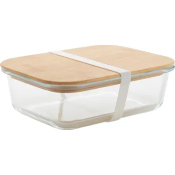 Svačinový box Reklamní Vittata skleněný box na jídlo, průhledná