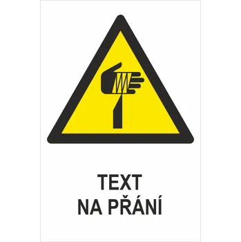 Ostrý prvek ISO 7010 - Váš text samolepící PVC fólie 200 x 150 mm