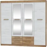 Skříň GATTON 4D4S, craft zlatý/craft bílý, 5 let záruka +možnost VÝNOSU + vyzvednutí ZDARMA