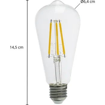 Žárovka Arcchio LED žárovka Rustika, E27 3,8 W, čirá, 2700 K, 806 lm