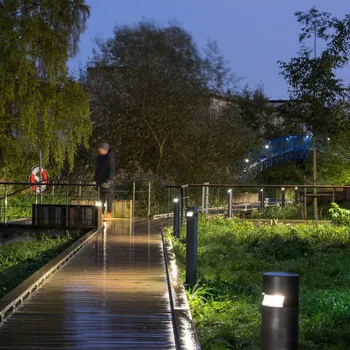 Lampička ERCO Castor venkovní grafit 80cm 360° 16W 930 LED 16 W celkem - Doprava zdarma