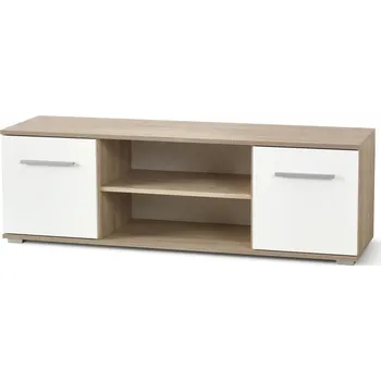Televizní stolek TV stolek LIMA bílá / dub sonoma