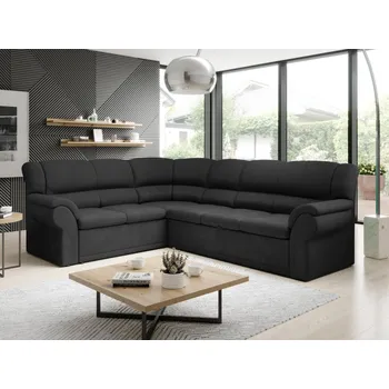 Sedací souprava Rohová sedačka MUSTELIN levá, tmavě šedá látka +možnost VÝNOSU + vyzvednutí ZDARMA