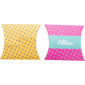 Dárková krabička Reklamní CreaBox Pillow Lock S papírová vypouklá krabička, bílá