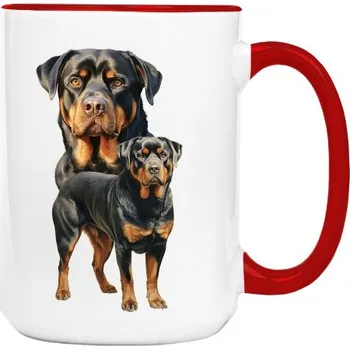 Hrnek velký barevný s potiskem Přátelský rotvajer