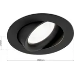 Orion Podhledová bodovka Choice, hliník, otočná, černá - montážní průměr 7,8 až 8 cm 1 x 50 W