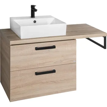 Nábytek VEGA sestava koupelnového nábytku, š. 104 cm, dub platin