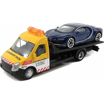 Dětské zboží Mercedes-Benz Sprinter + Bugatti Chiron 1:43 Mercedes Sprinter s modelem Bugatti Chiron - model auta