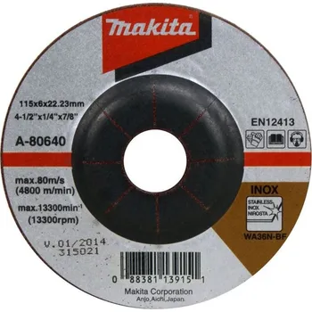 Brusný kotouč MAKITA A-80640 brusný kotouč 115x6x22mm nerez free_store_pickup