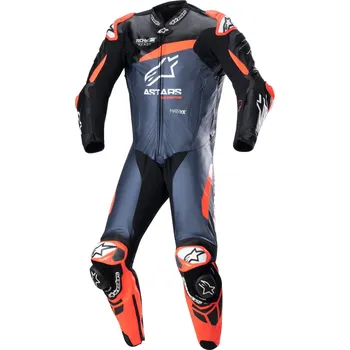 Moto kombinéza jednodílná kombinéza GP PLUS 4, TECH-AIR kompatibilní, ALPINESTARS (černá/červená fluo/tmavě modrá) Velikost: 56