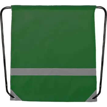Sportovní vak Reklamní Vidraw vak na stažení s reflexními částmi, zelená