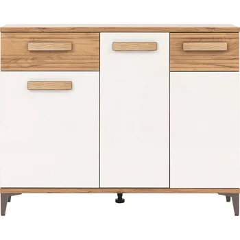 Komoda Komoda ANTIOPE 3D1S, dub craft zlatý/bílá alpský lesk + vyzvednutí ZDARMA